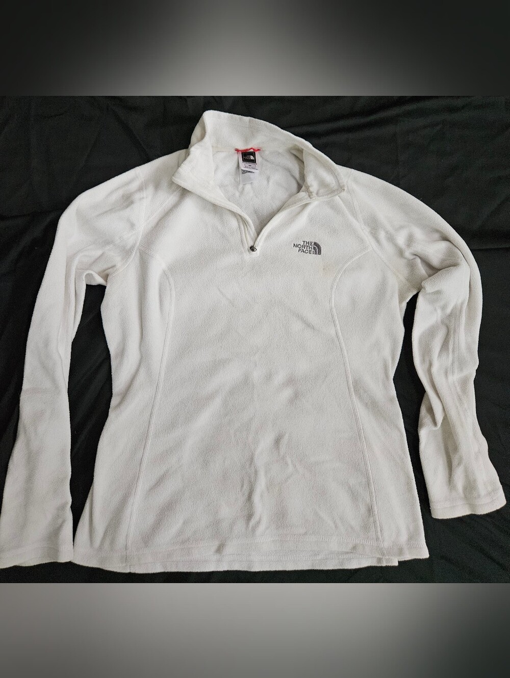 The North Face Women’s White Quarter-Zip Fleece Pullover Size Small